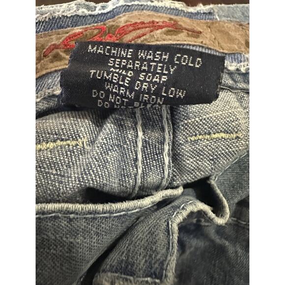 Vintage Y2k Davoucci 89 Baggy Graffiti Print Jeans 36 Streetwear Hip Hop Denim - Picture 10 of 16